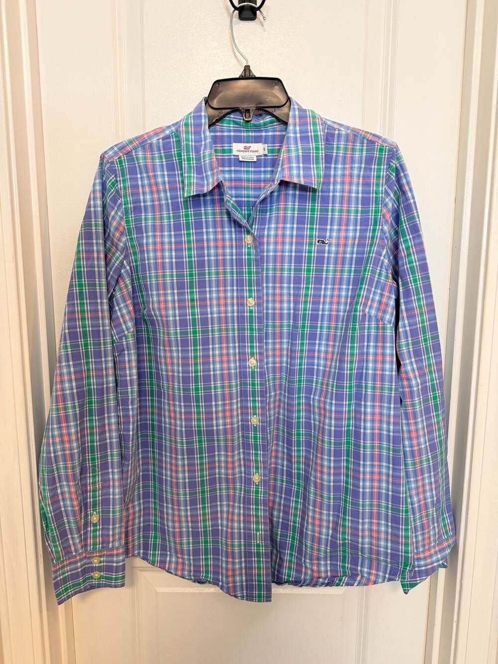 Vineyard Vines Women’s Plaid Button Down Shirt Size 10